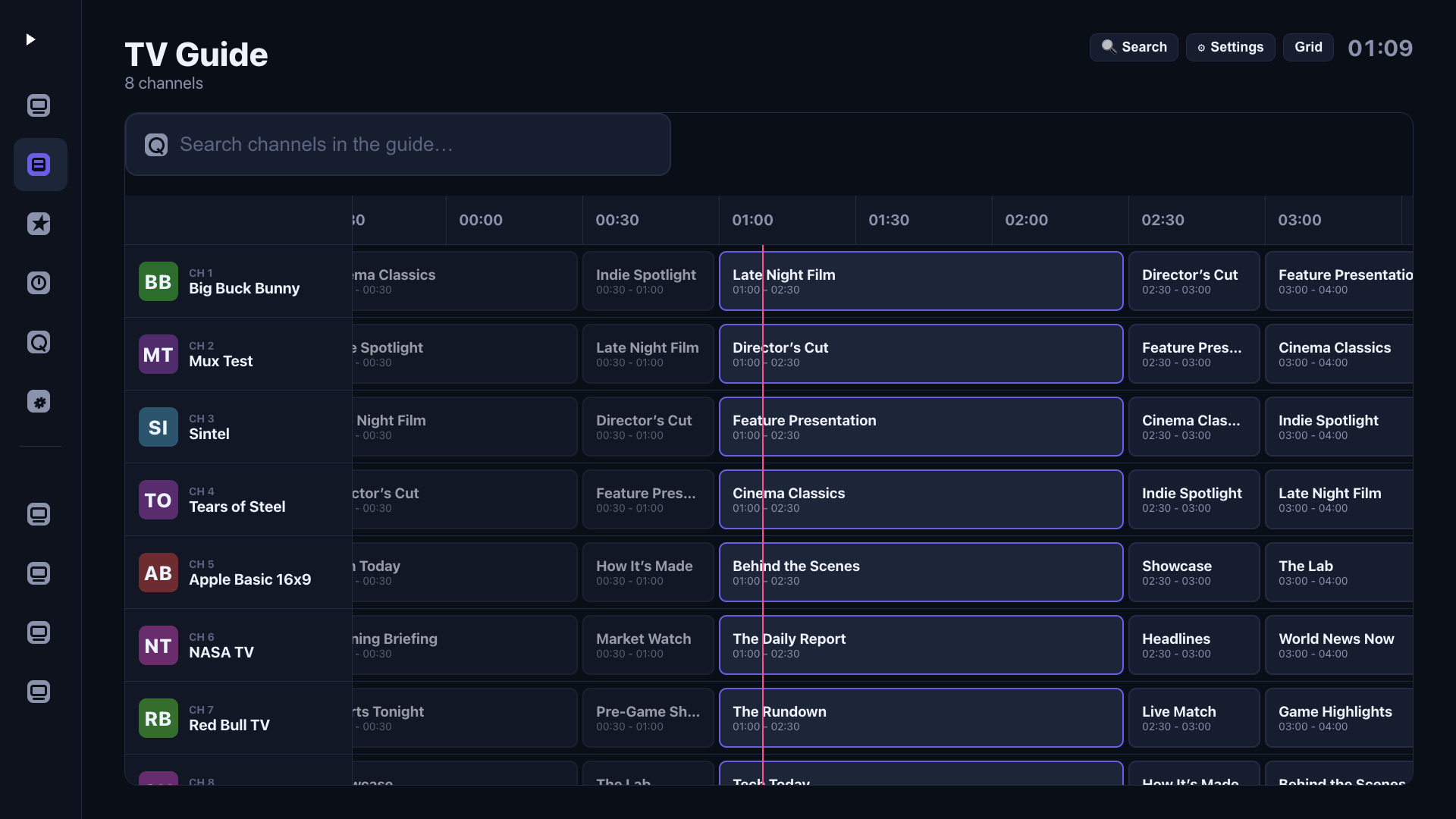 A real TV guide, with catch-up